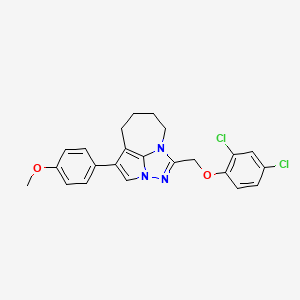 1-[(2,4-Dichlorophenoxy)methyl]-4-(4-methoxyphenyl)-5,6,7,8-tetrahydro-2,2a,8a-triazacyclopenta[cd]azulene