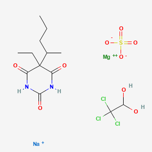 molecular formula C13H21Cl3MgN2NaO9S+ B1214558 Chloropent CAS No. 39373-60-9