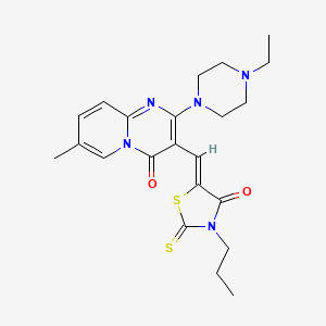 2-(4-ethylpiperazin-1-yl)-7-methyl-3-[(Z)-(4-oxo-3-propyl-2-thioxo-1,3-thiazolidin-5-ylidene)methyl]-4H-pyrido[1,2-a]pyrimidin-4-one