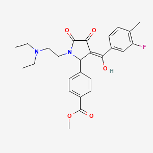 Methyl 4-(1-(2-(diethylamino)ethyl)-3-(3-fluoro-4-methylbenzoyl)-4-hydroxy-5-oxo-2,5-dihydro-1H-pyrrol-2-yl)benzoate