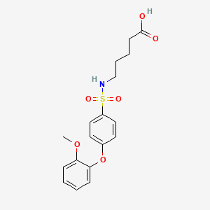 5-[4-(2-Methoxyphenoxy)benzenesulfonamido]pentanoic acid