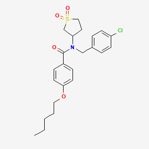 N-(4-chlorobenzyl)-N-(1,1-dioxidotetrahydrothiophen-3-yl)-4-(pentyloxy)benzamide