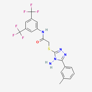 2-{[4-amino-5-(3-methylphenyl)-4H-1,2,4-triazol-3-yl]sulfanyl}-N-[3,5-bis(trifluoromethyl)phenyl]acetamide