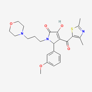 4-[(2,4-Dimethyl(1,3-thiazol-5-yl))carbonyl]-3-hydroxy-5-(3-methoxyphenyl)-1-(3-morpholin-4-ylpropyl)-3-pyrrolin-2-one