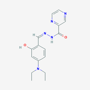 molecular formula C16H19N5O2 B12145705 N'-{(Z)-[4-(diethylamino)-2-hydroxyphenyl]methylidene}pyrazine-2-carbohydrazide 