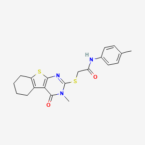 2-[(3-methyl-4-oxo-3,4,5,6,7,8-hexahydro[1]benzothieno[2,3-d]pyrimidin-2-yl)sulfanyl]-N-(4-methylphenyl)acetamide