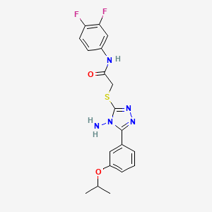 2-({4-amino-5-[3-(propan-2-yloxy)phenyl]-4H-1,2,4-triazol-3-yl}sulfanyl)-N-(3,4-difluorophenyl)acetamide