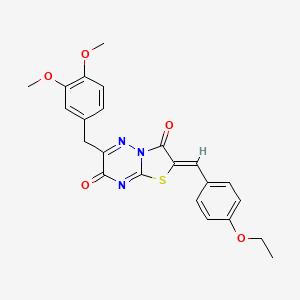 (2Z)-6-(3,4-dimethoxybenzyl)-2-(4-ethoxybenzylidene)-7H-[1,3]thiazolo[3,2-b][1,2,4]triazine-3,7(2H)-dione