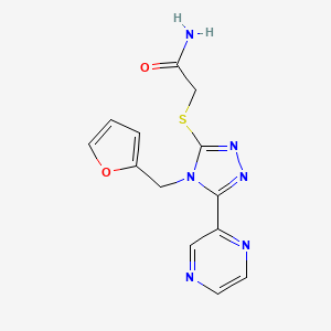 2-{[4-(furan-2-ylmethyl)-5-(pyrazin-2-yl)-4H-1,2,4-triazol-3-yl]sulfanyl}acetamide