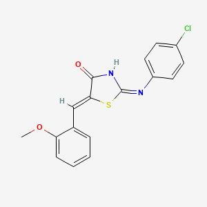 (2Z,5Z)-2-[(4-chlorophenyl)imino]-5-(2-methoxybenzylidene)-1,3-thiazolidin-4-one