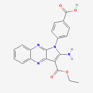 4-[2-amino-3-(ethoxycarbonyl)-1H-pyrrolo[2,3-b]quinoxalin-1-yl]benzoic acid