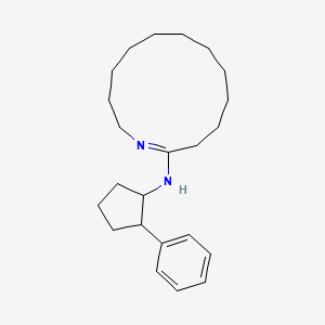 molecular formula C23H36N2 B1214586 N-(2-Phenylcyclopentyl)-1-azacyclotridec-1-en-2-amine 