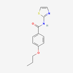 molecular formula C13H14N2O2S B12145896 4-propoxy-N-(1,3-thiazol-2-yl)benzamide 