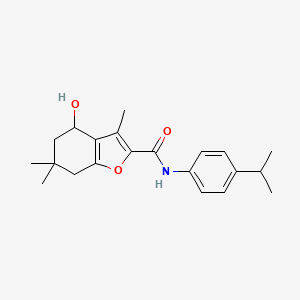 4-hydroxy-3,6,6-trimethyl-N-[4-(propan-2-yl)phenyl]-4,5,6,7-tetrahydro-1-benzofuran-2-carboxamide