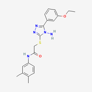 2-[4-amino-5-(3-ethoxyphenyl)(1,2,4-triazol-3-ylthio)]-N-(3,4-dimethylphenyl)a cetamide