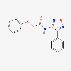 molecular formula C16H13N3O3 B12146015 2-phenoxy-N-(4-phenyl-1,2,5-oxadiazol-3-yl)acetamide 