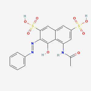 molecular formula C18H15N3O8S2 B1214606 5-Acetamido-4-hydroxy-3-(phenyldiazenyl)naphthalene-2,7-disulfonic acid CAS No. 25317-20-8