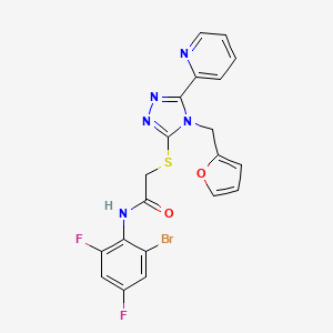 N-(2-bromo-4,6-difluorophenyl)-2-{[4-(furan-2-ylmethyl)-5-(pyridin-2-yl)-4H-1,2,4-triazol-3-yl]sulfanyl}acetamide