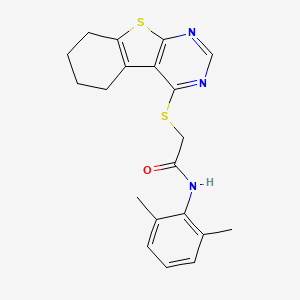 N-(2,6-dimethylphenyl)-2-(5,6,7,8-tetrahydro[1]benzothieno[2,3-d]pyrimidin-4-ylsulfanyl)acetamide