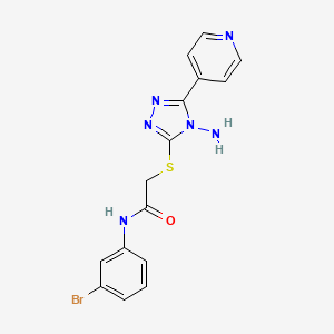 2-{[4-amino-5-(pyridin-4-yl)-4H-1,2,4-triazol-3-yl]sulfanyl}-N-(3-bromophenyl)acetamide