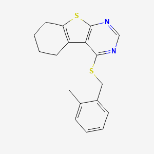 4-[(2-Methylbenzyl)sulfanyl]-5,6,7,8-tetrahydro[1]benzothieno[2,3-d]pyrimidine