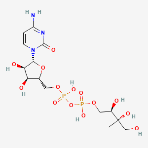 molecular formula C14H25N3O14P2 B1214632 4-CDP-2-C-methyl-D-erythritol CAS No. 263016-94-0