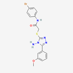 molecular formula C17H16BrN5O2S B12146321 2-{[4-amino-5-(3-methoxyphenyl)-4H-1,2,4-triazol-3-yl]sulfanyl}-N-(4-bromophenyl)acetamide 