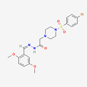 2-{4-[(4-bromophenyl)sulfonyl]piperazin-1-yl}-N'-[(Z)-(2,5-dimethoxyphenyl)methylidene]acetohydrazide