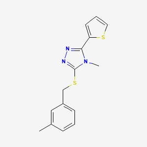 4-methyl-3-[(3-methylbenzyl)sulfanyl]-5-(thiophen-2-yl)-4H-1,2,4-triazole