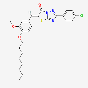 (5Z)-2-(4-chlorophenyl)-5-[3-methoxy-4-(octyloxy)benzylidene][1,3]thiazolo[3,2-b][1,2,4]triazol-6(5H)-one