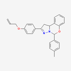 5-(4-Methylphenyl)-2-[4-(prop-2-en-1-yloxy)phenyl]-1,10b-dihydropyrazolo[1,5-c][1,3]benzoxazine