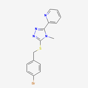 3-[(4-Bromophenyl)methylthio]-4-methyl-5-(2-pyridyl)-1,2,4-triazole