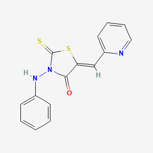 3-(Phenylamino)-5-(2-pyridylmethylene)-2-thioxo-1,3-thiazolidin-4-one