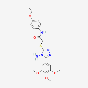 2-[4-amino-5-(3,4,5-trimethoxyphenyl)(1,2,4-triazol-3-ylthio)]-N-(4-ethoxyphen yl)acetamide