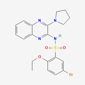 5-bromo-2-ethoxy-N-[3-(pyrrolidin-1-yl)quinoxalin-2-yl]benzene-1-sulfonamide