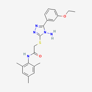 2-{[4-amino-5-(3-ethoxyphenyl)-4H-1,2,4-triazol-3-yl]sulfanyl}-N-(2,4,6-trimethylphenyl)acetamide