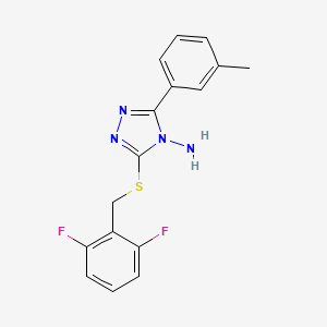 3-[(2,6-Difluorophenyl)methylthio]-5-(3-methylphenyl)-1,2,4-triazole-4-ylamine