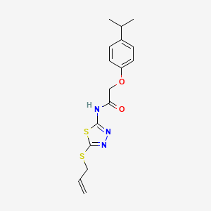 2-[4-(propan-2-yl)phenoxy]-N-[5-(prop-2-en-1-ylsulfanyl)-1,3,4-thiadiazol-2-yl]acetamide