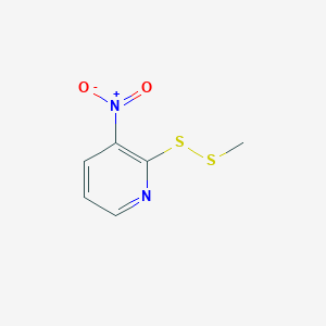 molecular formula C6H6N2O2S2 B1214662 Pyridine, 2-(methyldithio)-3-nitro- CAS No. 82650-28-0