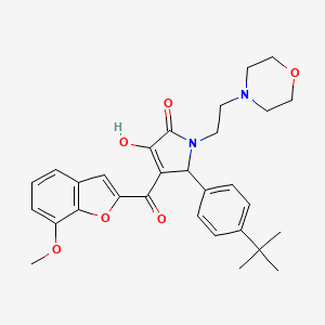 2-(4-tert-butylphenyl)-4-hydroxy-3-(7-methoxy-1-benzofuran-2-carbonyl)-1-(2-morpholin-4-ylethyl)-2H-pyrrol-5-one