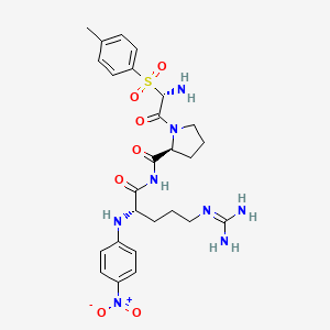 molecular formula C26H34N8O7S B1214669 Tosglyproargnan CAS No. 81790-80-9