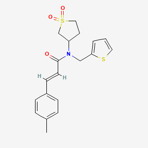 (2E)-N-(1,1-dioxidotetrahydrothiophen-3-yl)-3-(4-methylphenyl)-N-(thiophen-2-ylmethyl)prop-2-enamide