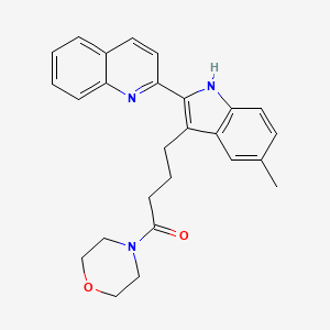 4-[5-methyl-2-(quinolin-2-yl)-1H-indol-3-yl]-1-(morpholin-4-yl)butan-1-one