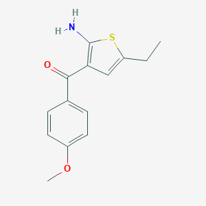 molecular formula C14H15NO2S B121468 (2-氨基-5-乙基-3-噻吩基)(4-甲氧基苯基)甲酮 CAS No. 153195-01-8