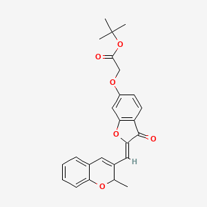 tert-butyl ({(2Z)-2-[(2-methyl-2H-chromen-3-yl)methylidene]-3-oxo-2,3-dihydro-1-benzofuran-6-yl}oxy)acetate