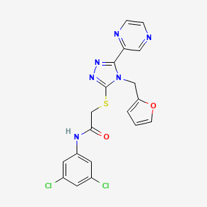 N-(3,5-dichlorophenyl)-2-{[4-(furan-2-ylmethyl)-5-(pyrazin-2-yl)-4H-1,2,4-triazol-3-yl]sulfanyl}acetamide