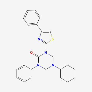 5-Cyclohexyl-1-phenyl-3-(4-phenyl-1,3-thiazol-2-yl)-1,3,5-triazinan-2-one