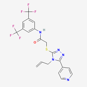 N-[3,5-bis(trifluoromethyl)phenyl]-2-{[4-(prop-2-en-1-yl)-5-(pyridin-4-yl)-4H-1,2,4-triazol-3-yl]sulfanyl}acetamide