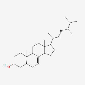 molecular formula C28H46O B1214685 17-(5,6-dimethylhept-3-en-2-yl)-10,13-dimethyl-2,3,4,5,6,9,11,12,14,15,16,17-dodecahydro-1H-cyclopenta[a]phenanthren-3-ol 