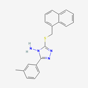 5-(3-Methylphenyl)-3-(naphthylmethylthio)-1,2,4-triazole-4-ylamine